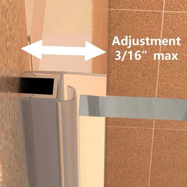 Lonni 72 in. Frameless Hinged Shower Door - Cheap Fitting