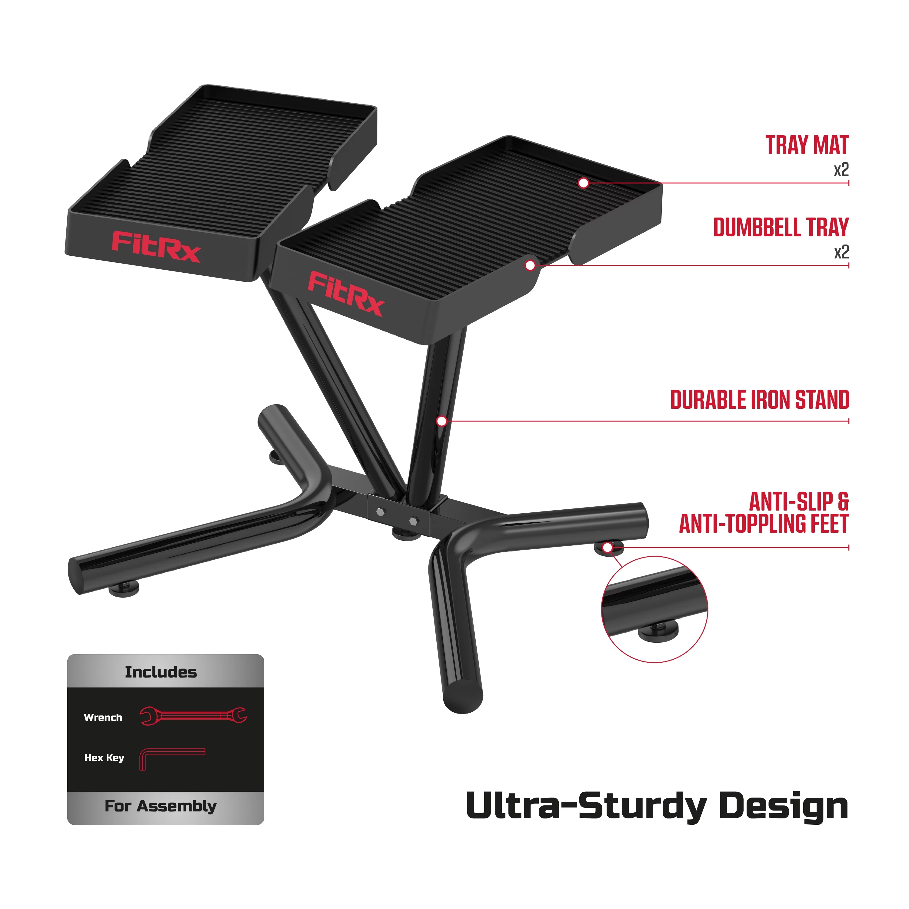 FitRx SmartRack Dumbbell Stand, Dumbbell and Kettlebell Weight Rack Stand for Home Gym - Cheap Fitting