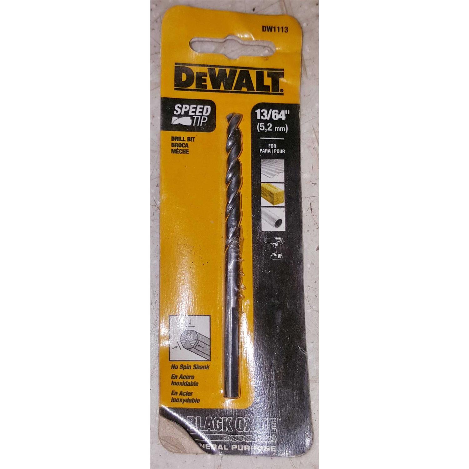 DeWalt DW1113 Black Oxide Drill Bit - Cheap Fitting