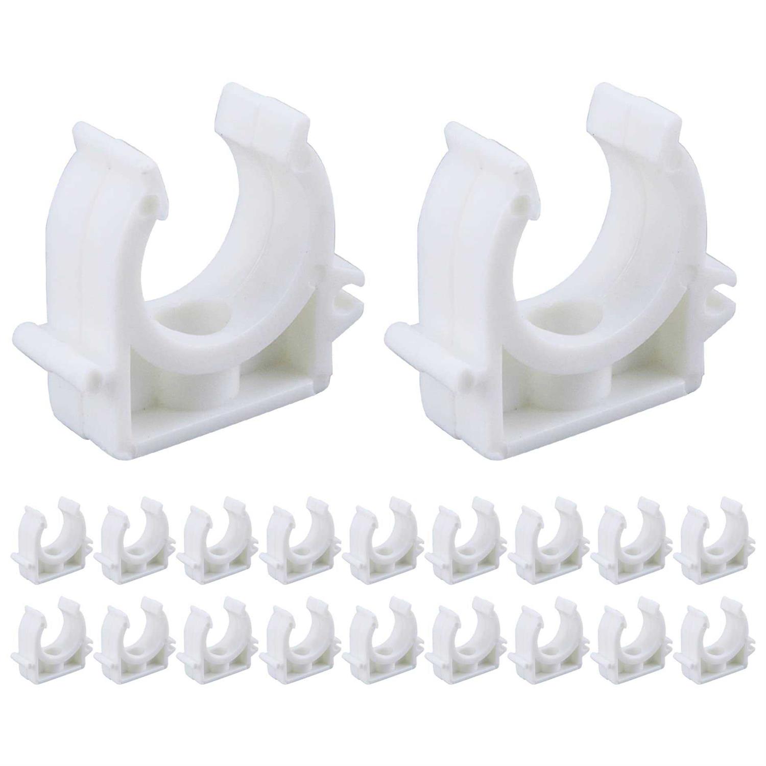 Sydien 20Pcs White 25mm/1 ID White PVC Water Pipe Clamps U-Shaped Buckles For Water Pipes - Cheap Fitting