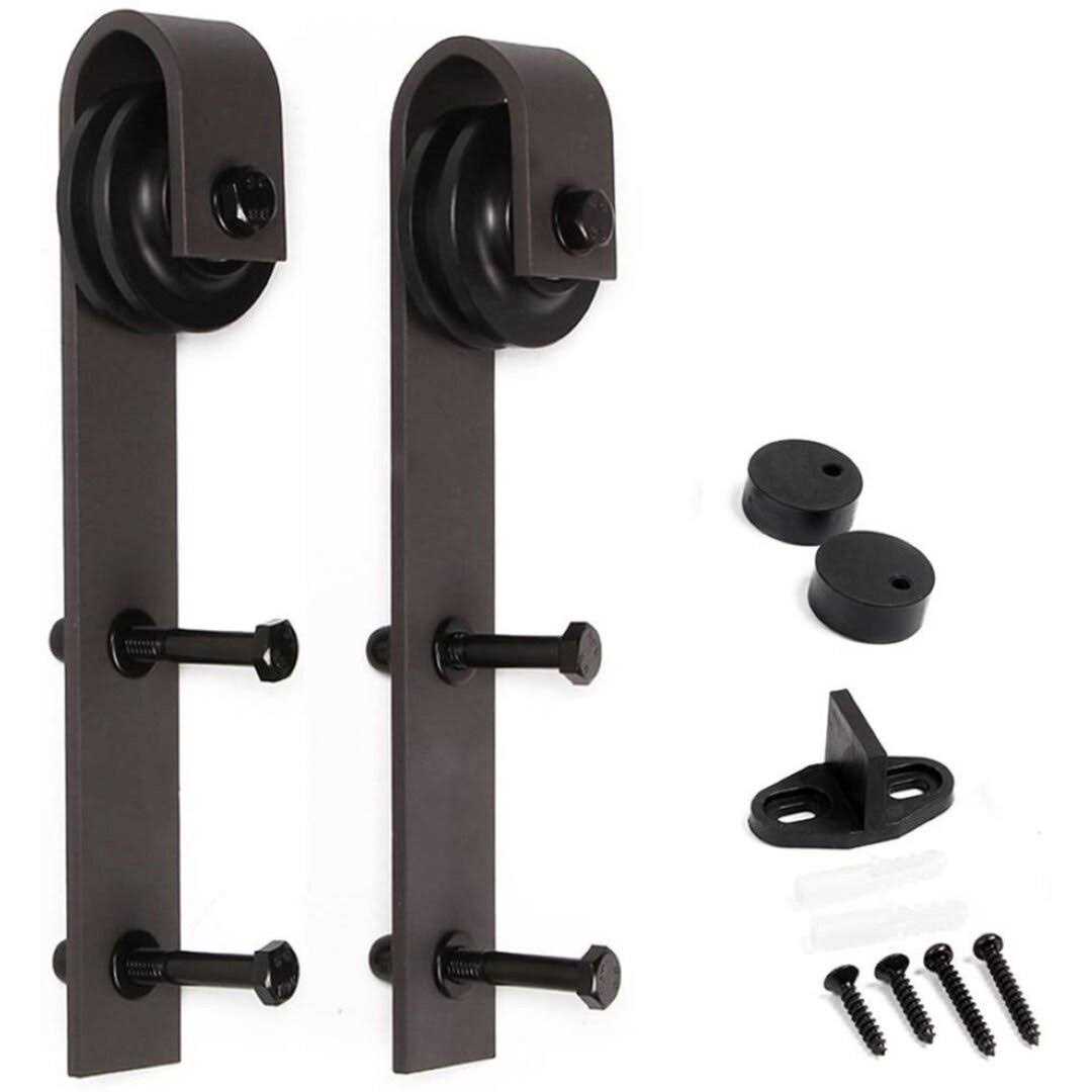 Coast Sequoia INC K Series 84 DIY Knotty Pine Wood Sliding Barn Door with Hardware Kit - Cheap Fitting