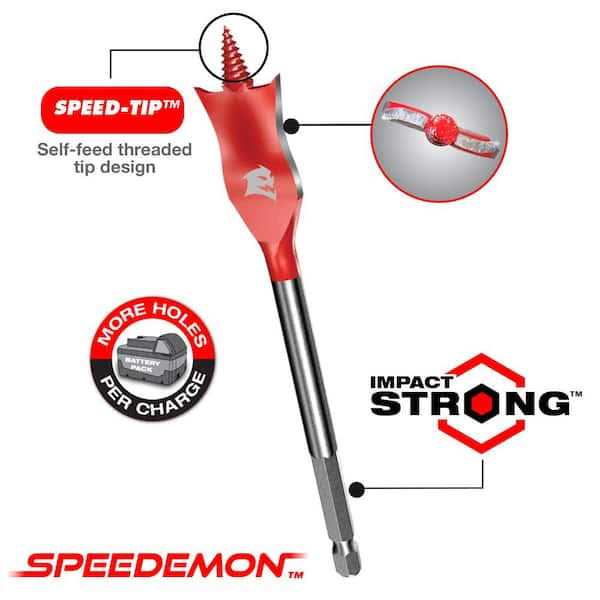 Diablo SPEEDemon High Speed Steel Spade Bit Set with Pouch - Cheap Fitting