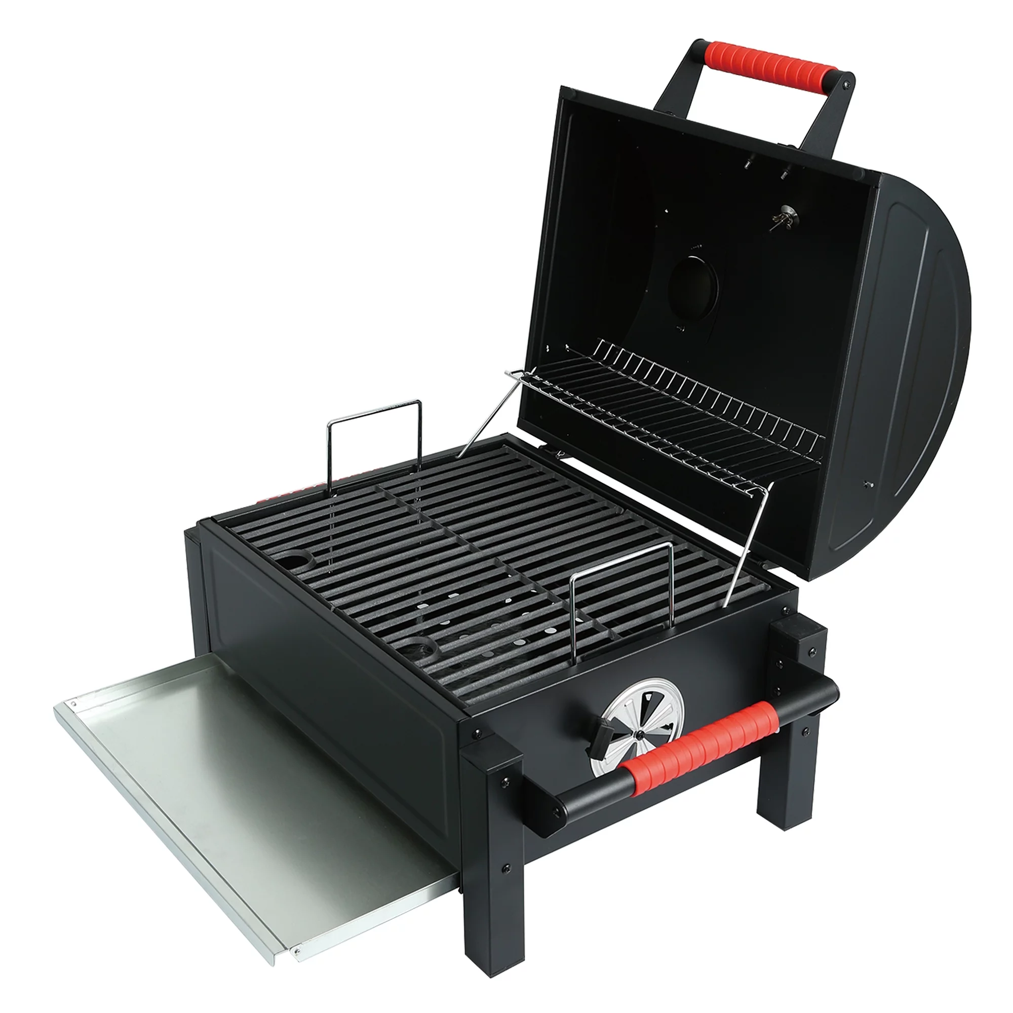 Feasto Portable Charcoal Grill Tabletop Grill with Cast Iron Grates and 354 Square in Cooking Area - Cheap Fitting