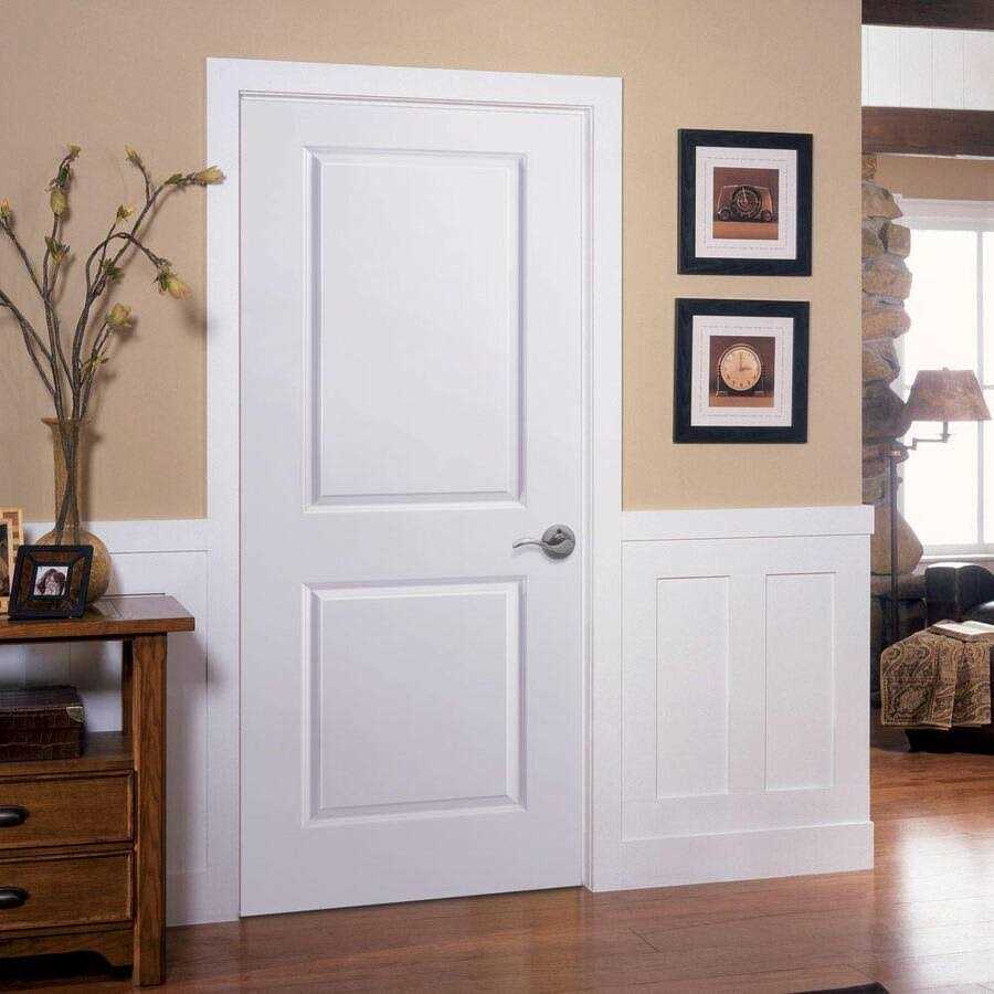 Masonite 80 in. 2-Panel Square Hollow-Core Primed Composite Interior Door - Cheap Fitting