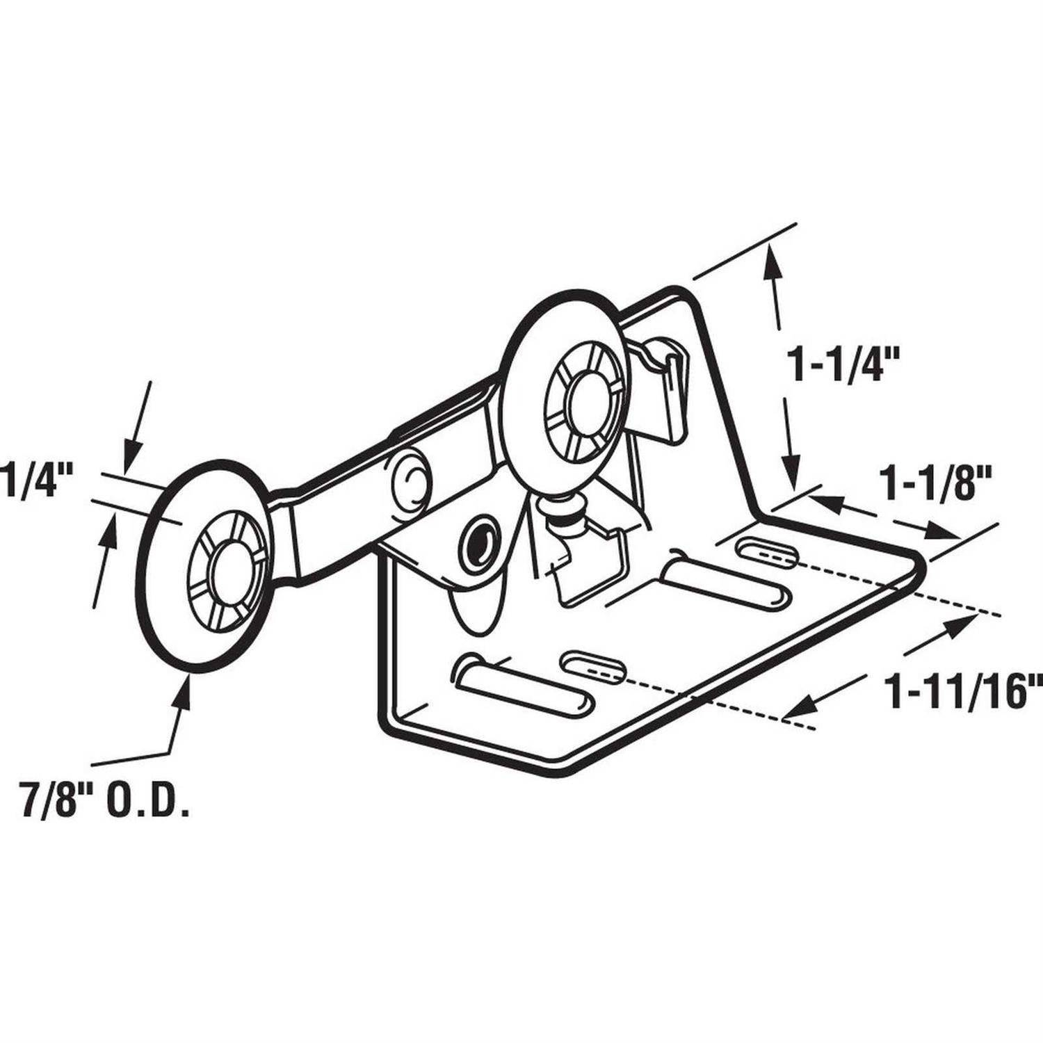 Prime Line N 6530 Twin Pocket Door Roller - Cheap Fitting