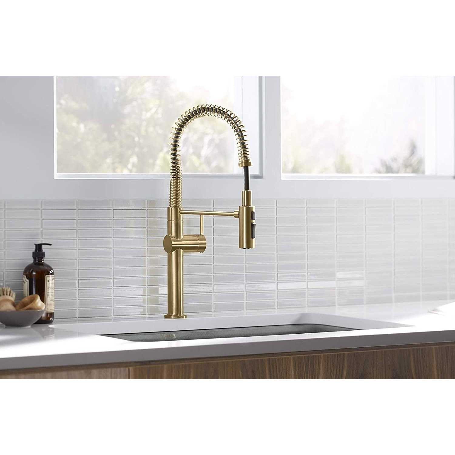 Kohler Crue Semi-Professional Single-Handle Pull-Down Sprayer Kitchen Faucet - Cheap Fitting