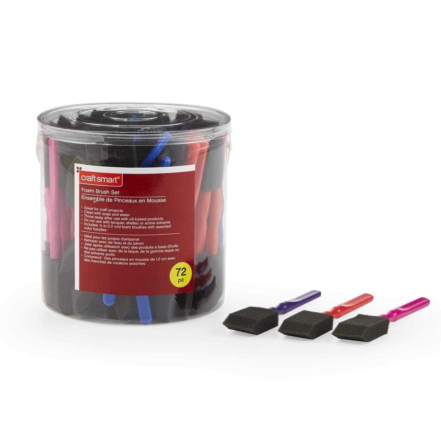 72 Piece 1 Foam Brush Set by Craft Smart - Cheap Fitting
