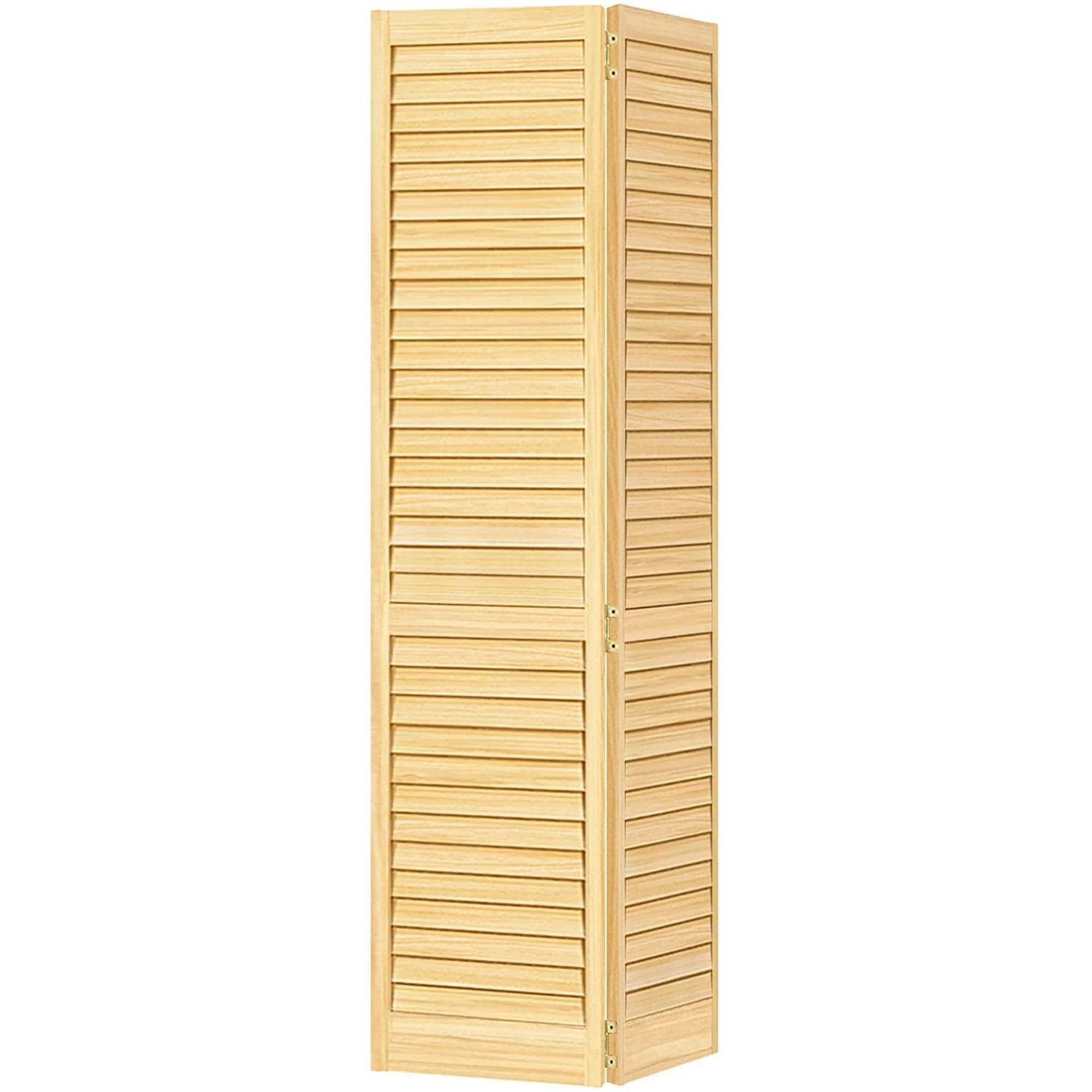 30 in. x 80 in. Kimberly Bay Traditional Six Panel Golden Oak Solid Core Wood Bi-fold Door - Cheap Fitting