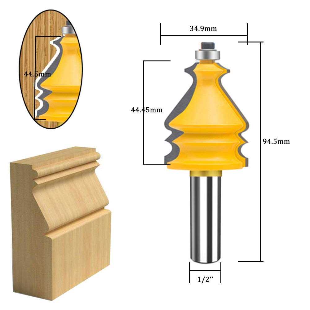 TAIWAIN 1/2 Inch Shank Router Bit Set Picture Frame Molding Woodworking Tool - Cheap Fitting