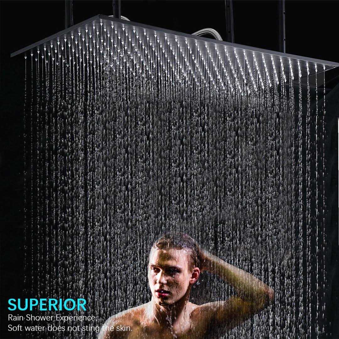 Senlesen 310-PH4080HS Rain Fixed Shower Head 2.5 GPM GPM with Self-Cleaning - Cheap Fitting
