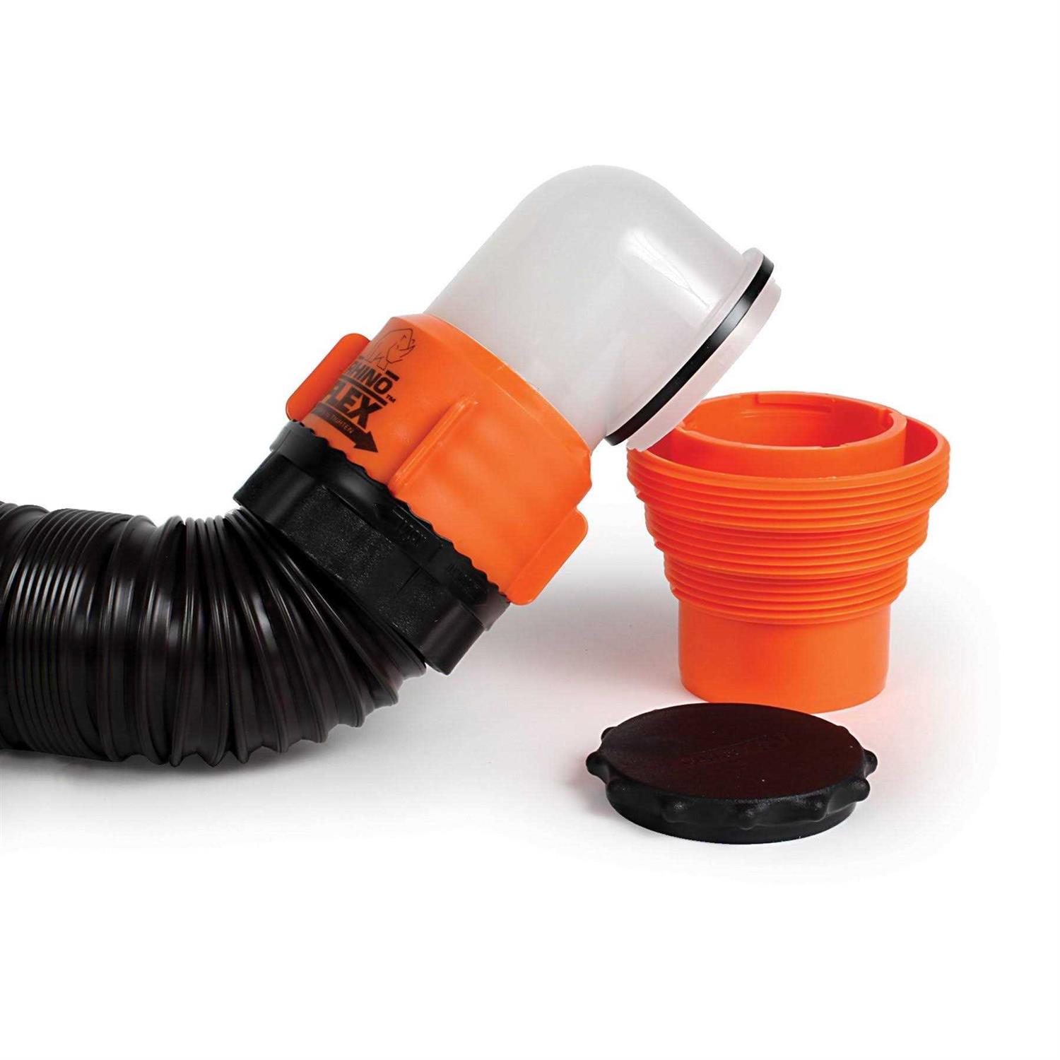 Camco RhinoFLEX 20 Foot RV Sewer Hose Kit with Pre Attached Bayonet Fittings - Cheap Fitting