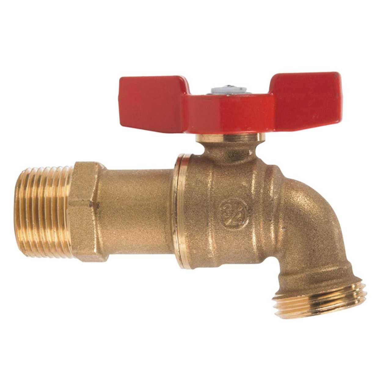 Homewerks MIP x 3/4 in. MHT Brass Ball Valve Hose Bibb - Cheap Fitting