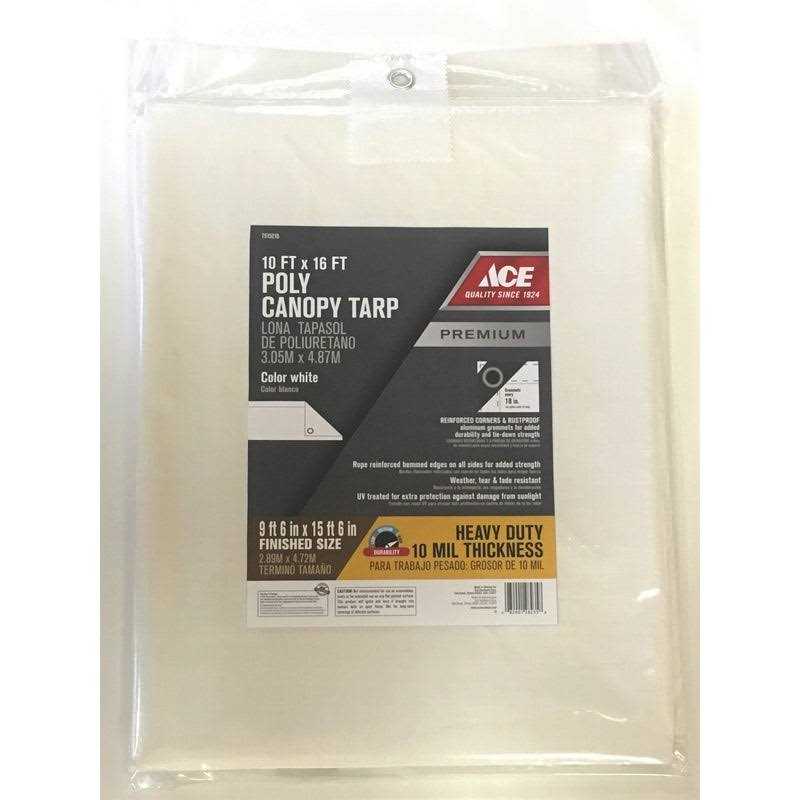 Ace 20 ft. L Heavy Duty Polyethylene Canopy Tarp White - Cheap Fitting