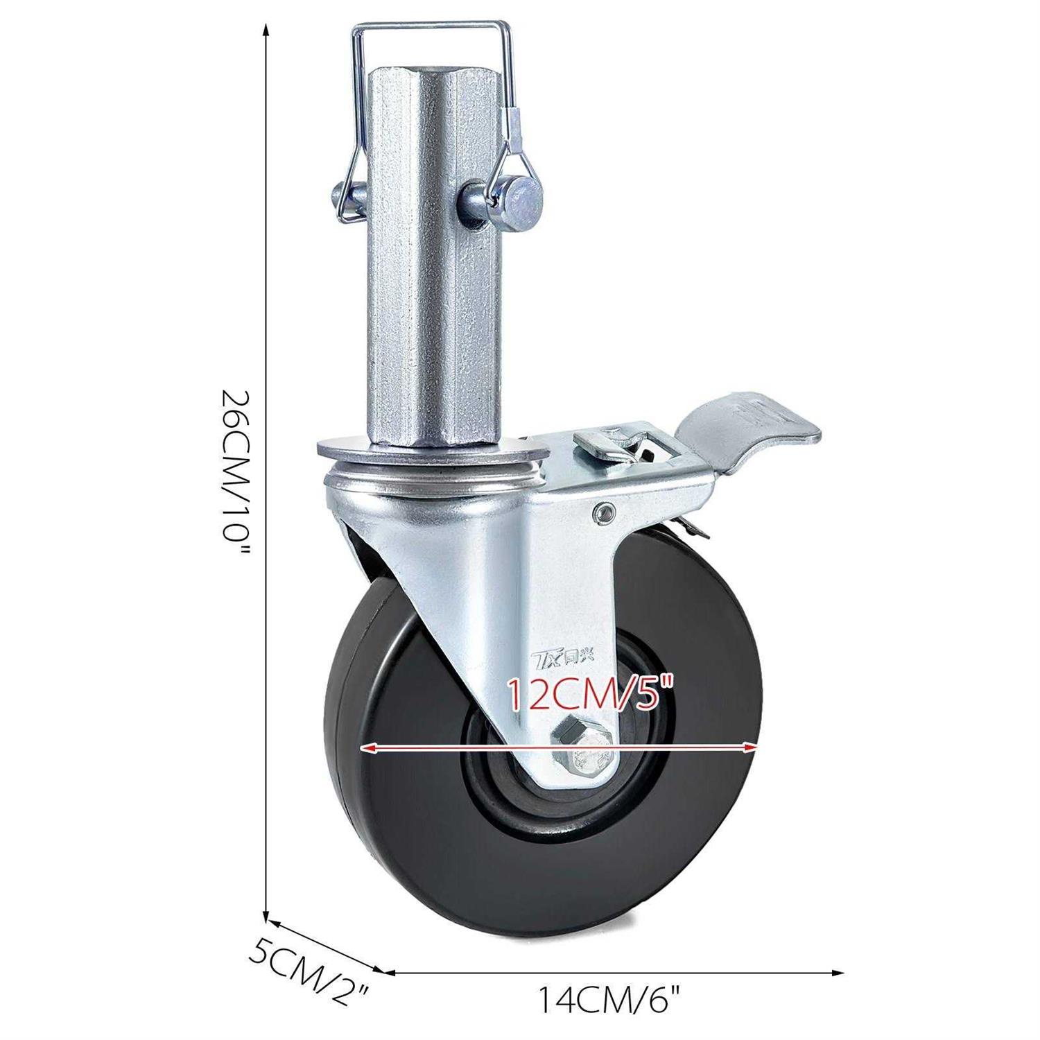 VEVOR 5 Scaffolding Swivel Caster with Dual Locking Stem JLTX13-5-4XJL32FGV0 - Cheap Fitting
