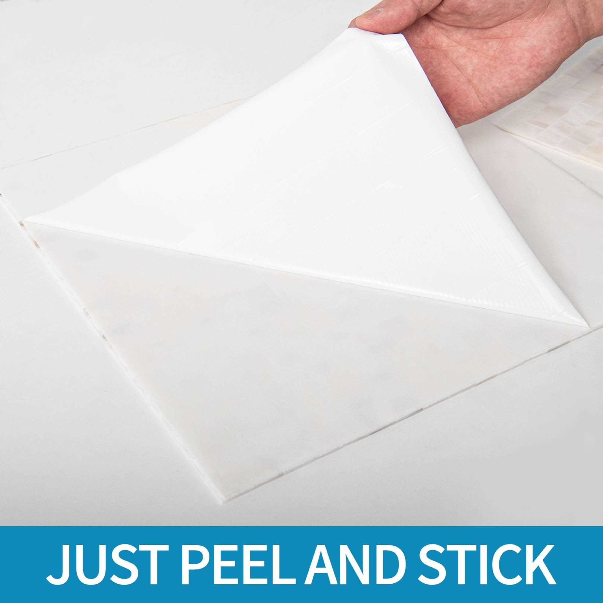 Art3d Peel and Stick Mother of Pearl Shell Tile for Kitchen Backsplash/Bathroom White Rectangle Seamless 6-Pack - Cheap Fitting