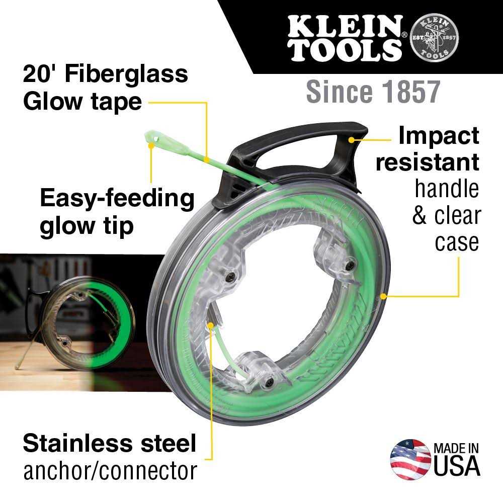 Klein Tools 50550 Glow Fish Tape - Cheap Fitting
