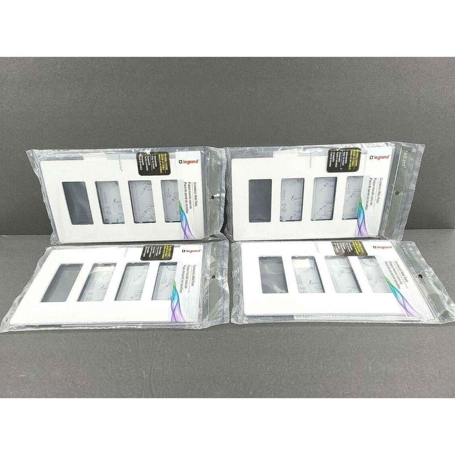 radiant Four-Gang Screwless Wall Plate - Cheap Fitting