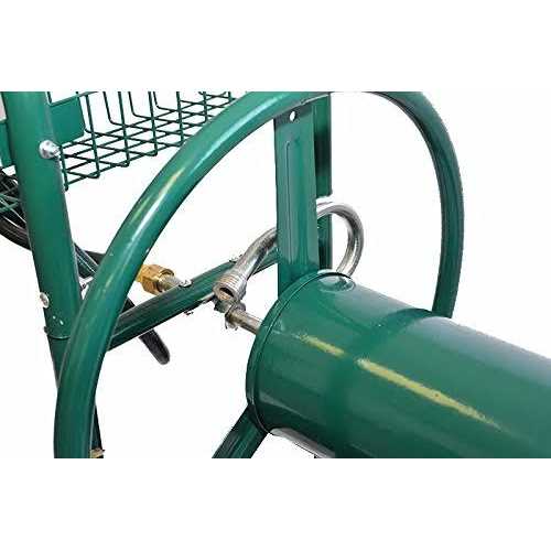XtremepowerUS Garden Water Hose Reel Cart 300 ft Outdoor Yard Planting - Cheap Fitting
