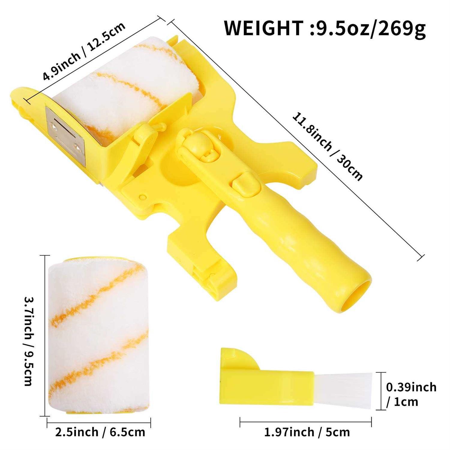 Greatby Paint Edger Roller Brush,Multifunctional Hand-held Clean-Cut Paint Edger Roller Brush Portable Tool Kit - Cheap Fitting