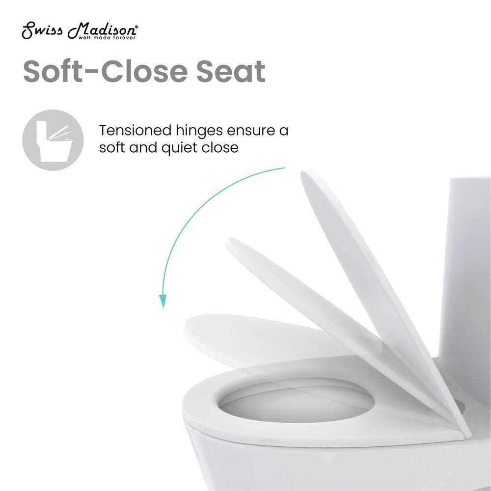 Swiss Madison Ivy One-Piece Elongated Toilet Vortex Dual-Flush 1.1/1.6 GPF SM-1T112 - Cheap Fitting