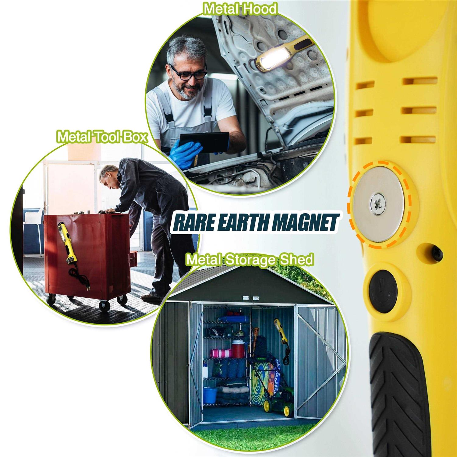 Gearit LED Work Light 1200 Lumen COB LED 16 Gauge Sjtw Indoor/Outdoor Nema 5-15r Extension Cord - Cheap Fitting