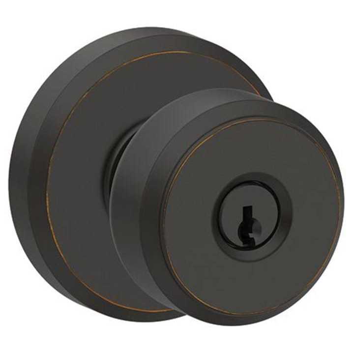Schlage Bowery Keyed Entry Door Knob with Greyson Trim - Cheap Fitting