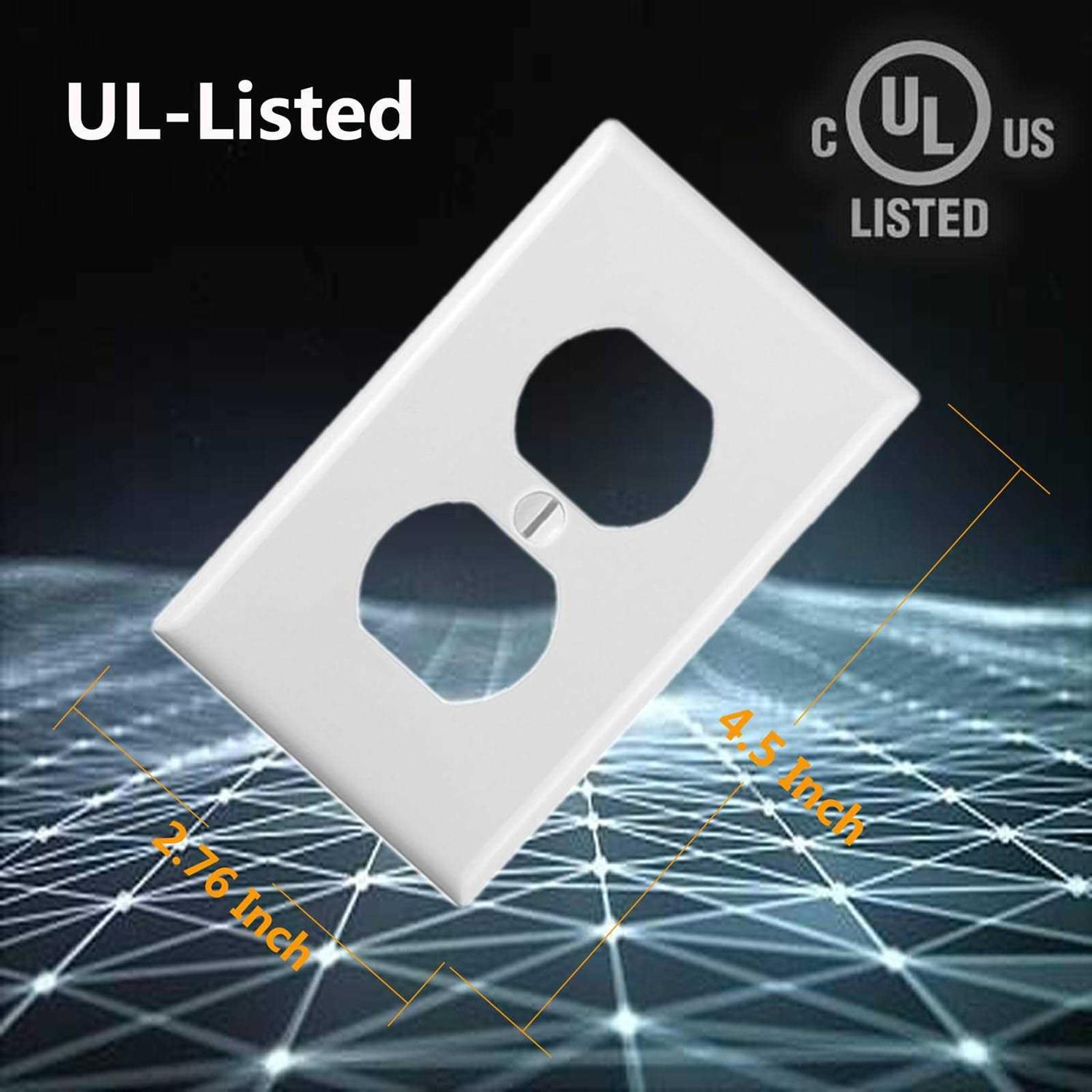 Outlet Covers Wall Plates -Duplex Outlet Covers 1-Gang Standard Size Wall Plate for Outlets - Cheap Fitting