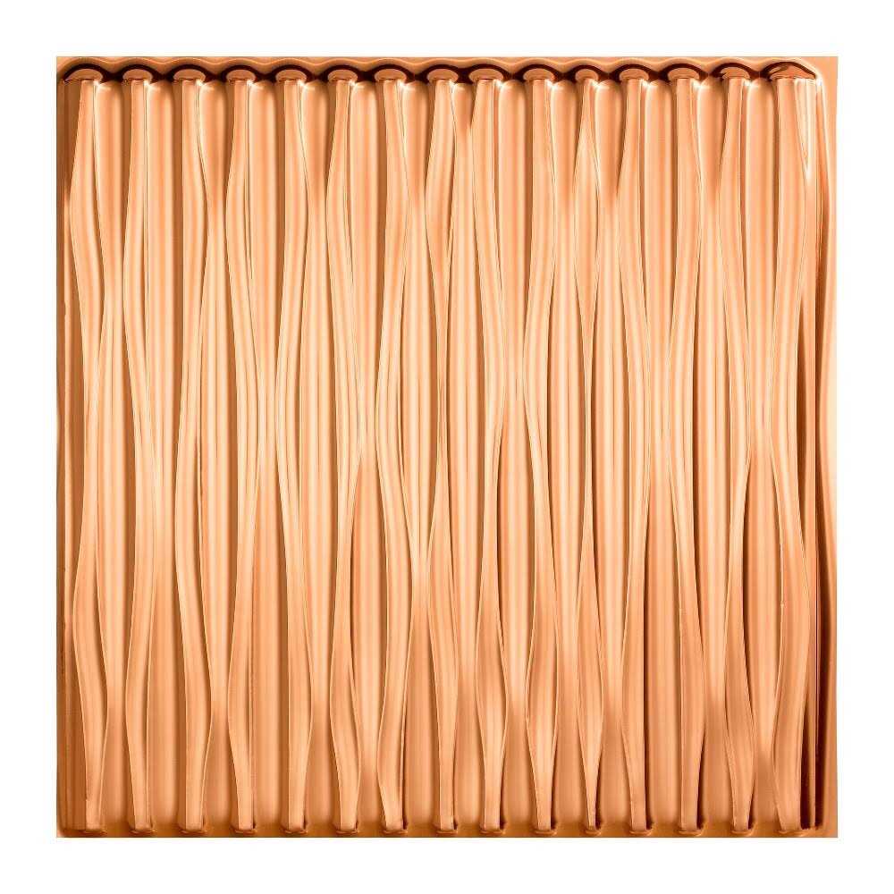 Fasade Dunes Vertical Decorative Vinyl 2ft x 2ft Glue Up Ceiling Tile - Cheap Fitting