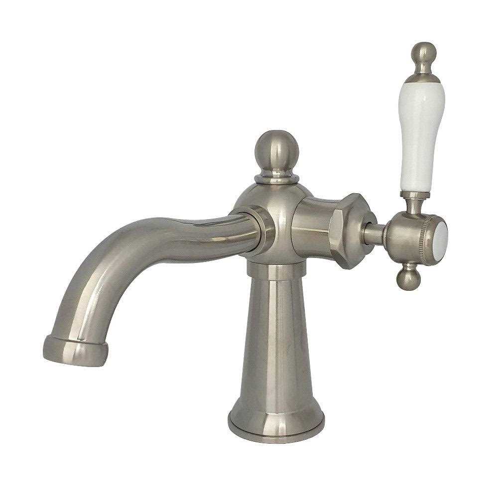 Kingston Brass KS154KLPB Nautical Single-Handle Bathroom Faucet with Push Pop-Up - Cheap Fitting