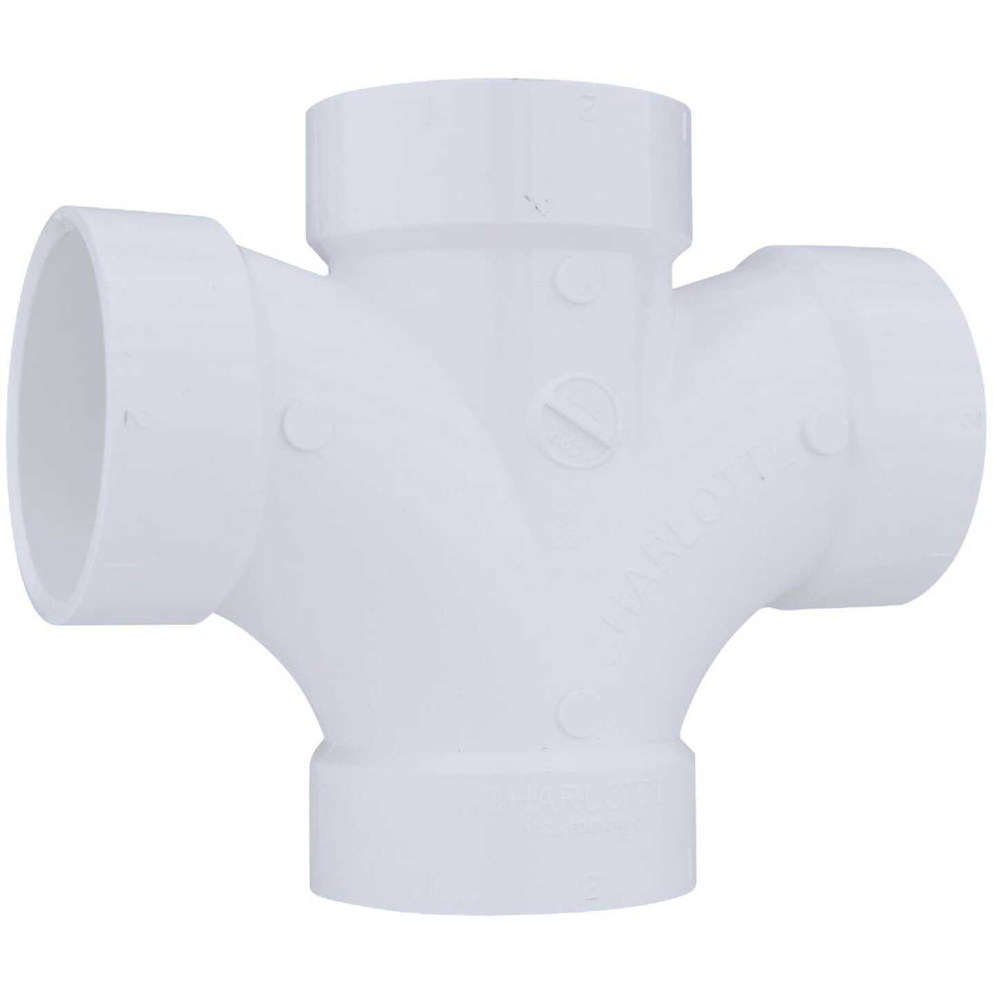 Charlotte Pipe 2-in PVC DWV Double Sanitary Tee - Cheap Fitting