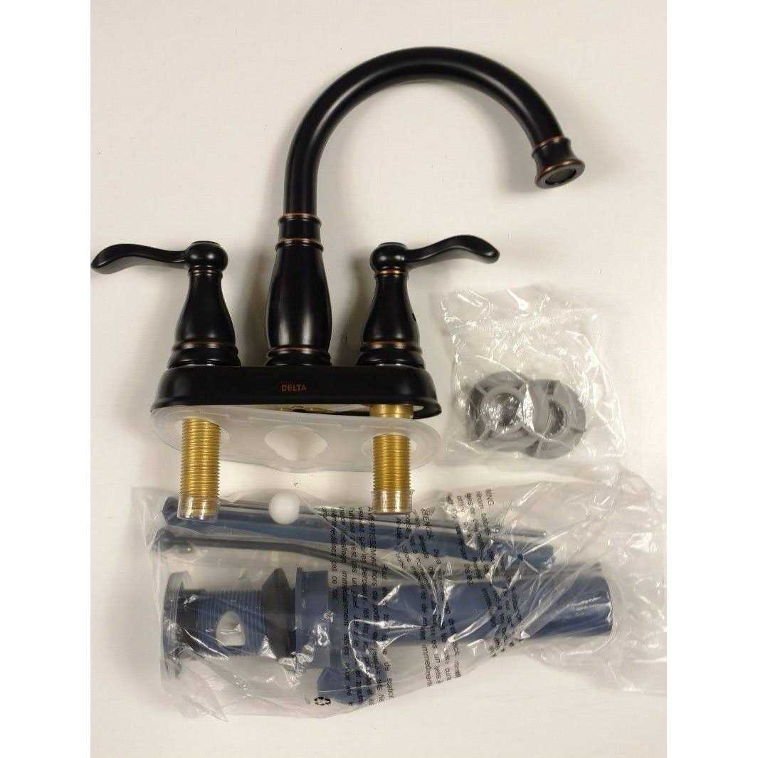 Delta Porter Handle Centerset Bathroom Faucet Bronze - Cheap Fitting
