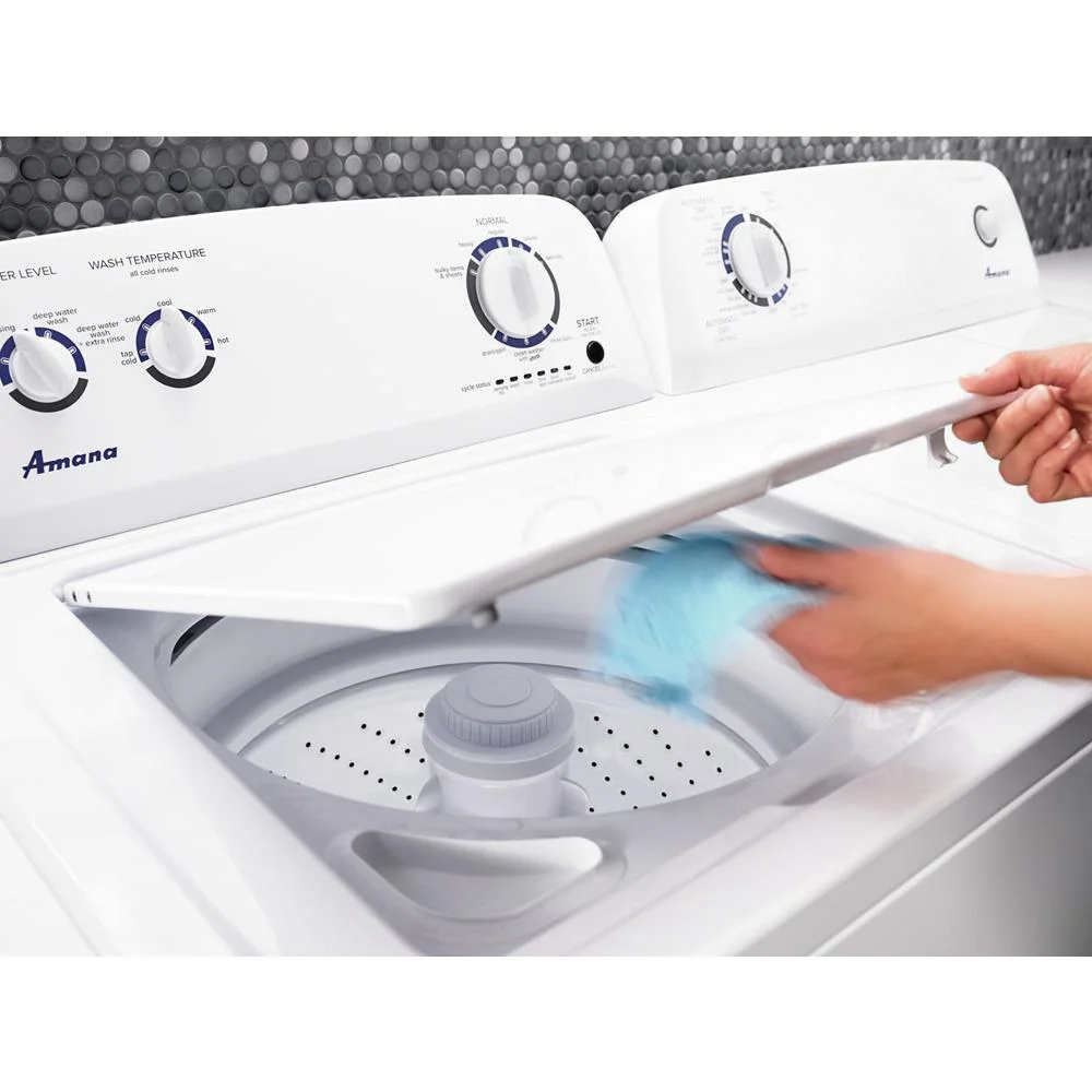 Amana 3.5 cu ft Dual Action Agitator Top Load Washer in White - Cheap Fitting