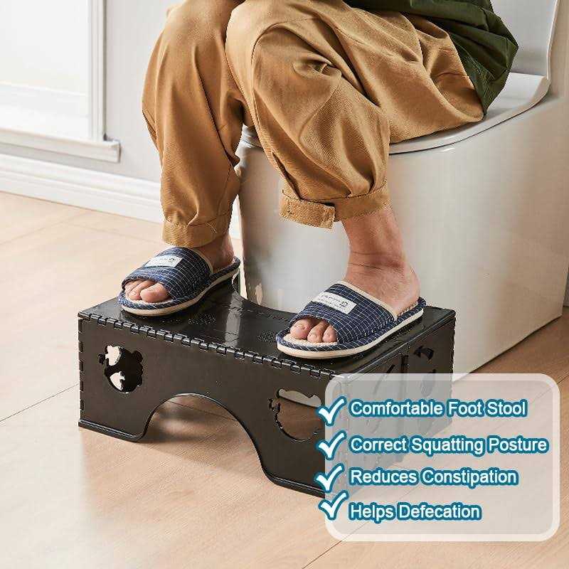 CHEAGO Foldable Toilet Stool 7 inches Healthy Squatting Posture Poop Stool with Anti-Slip Feet - Cheap Fitting