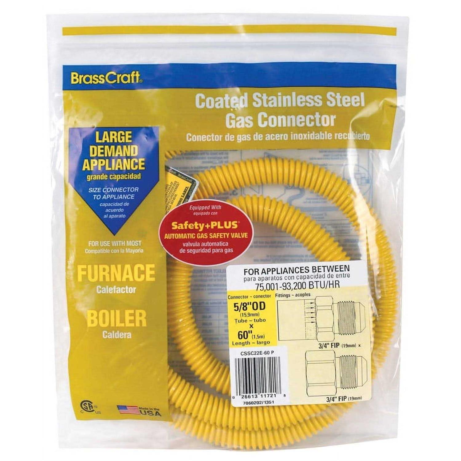 Eastman ProCoat 1/2 1/2 in. D Stainless Steel Connector 24 in. L - Cheap Fitting