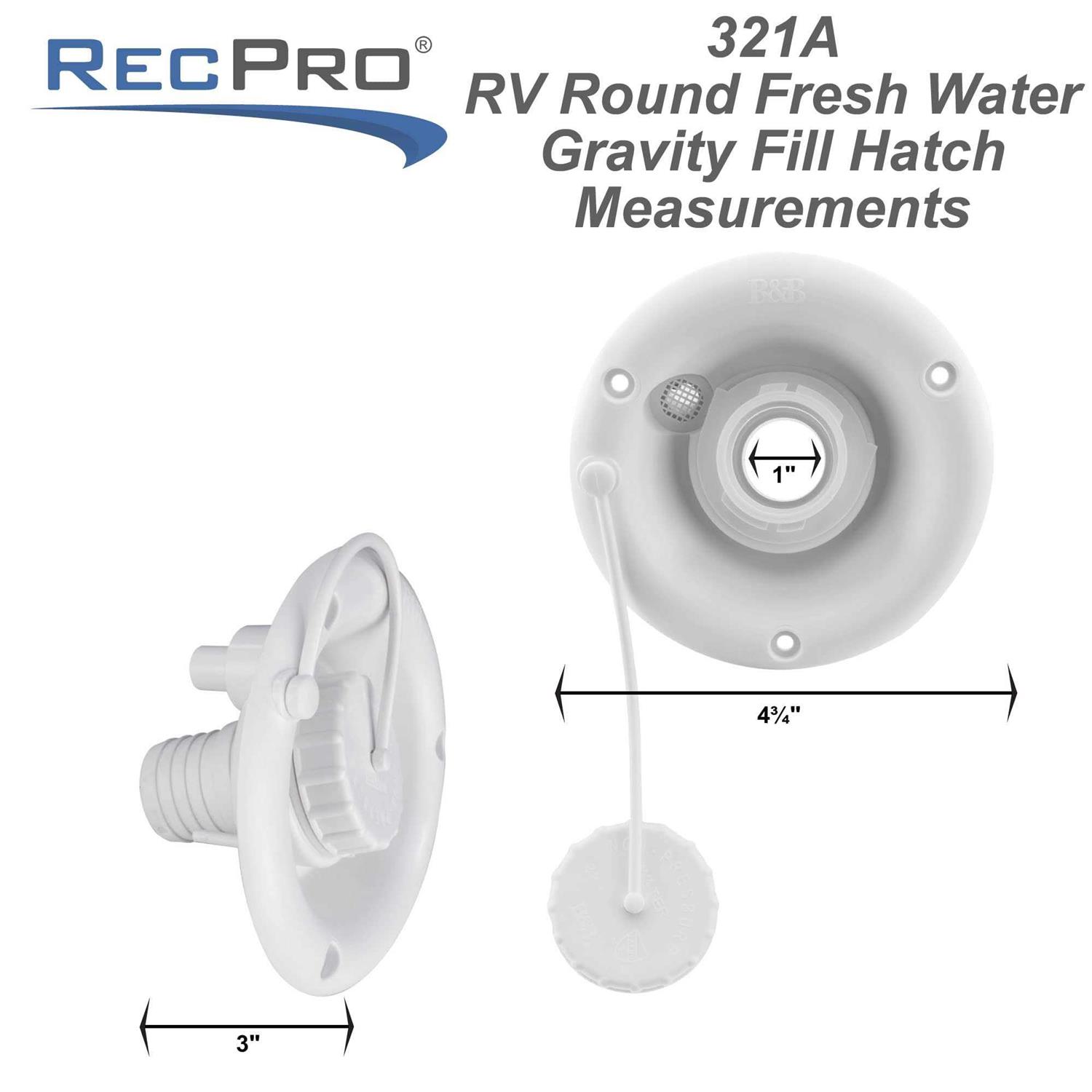 Recpro RV Round Fresh Water Gravity Fill Hatch Inlet RV Water Fill Hatch - Cheap Fitting