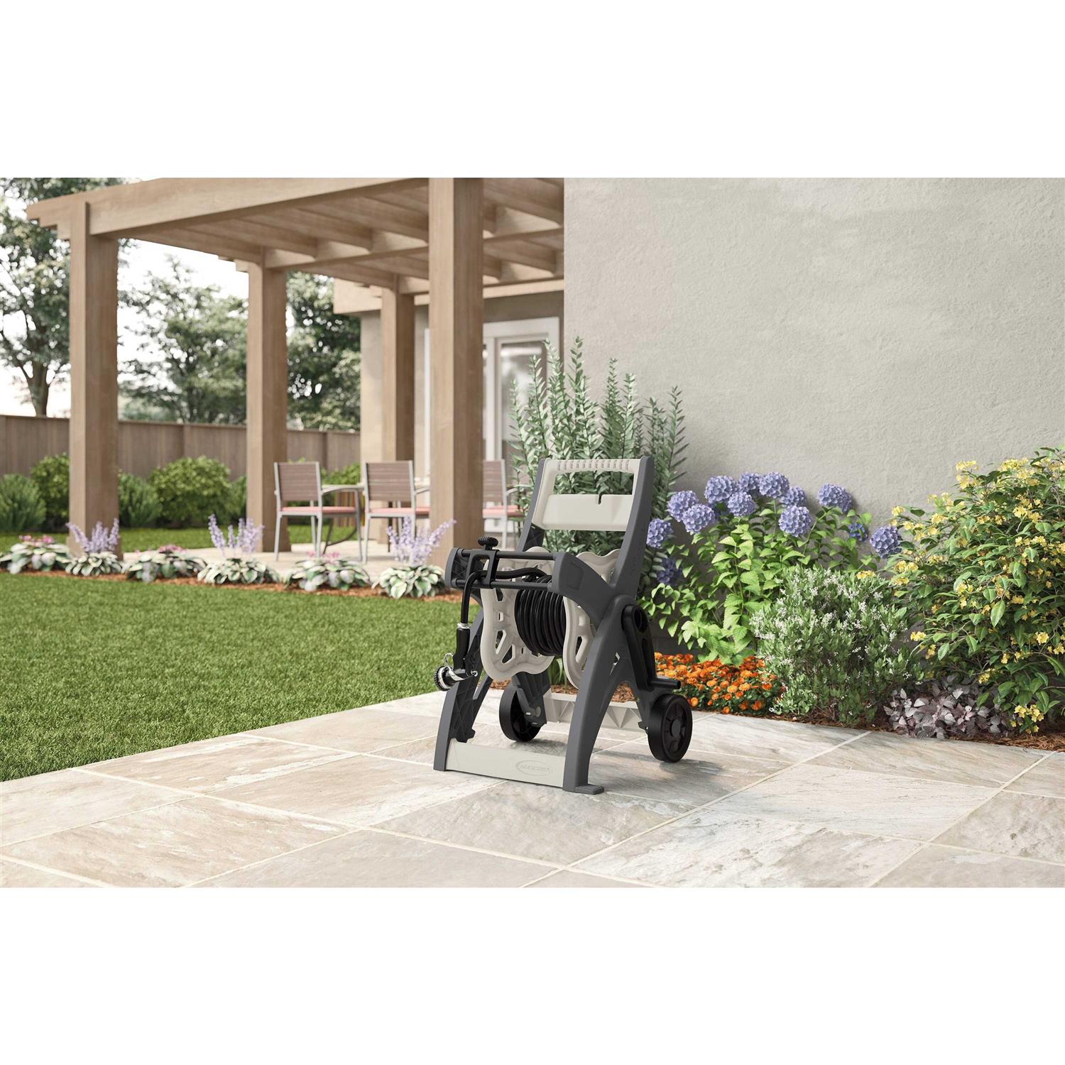 Suncast Plastic 175-ft Cart Hose Reel - Cheap Fitting