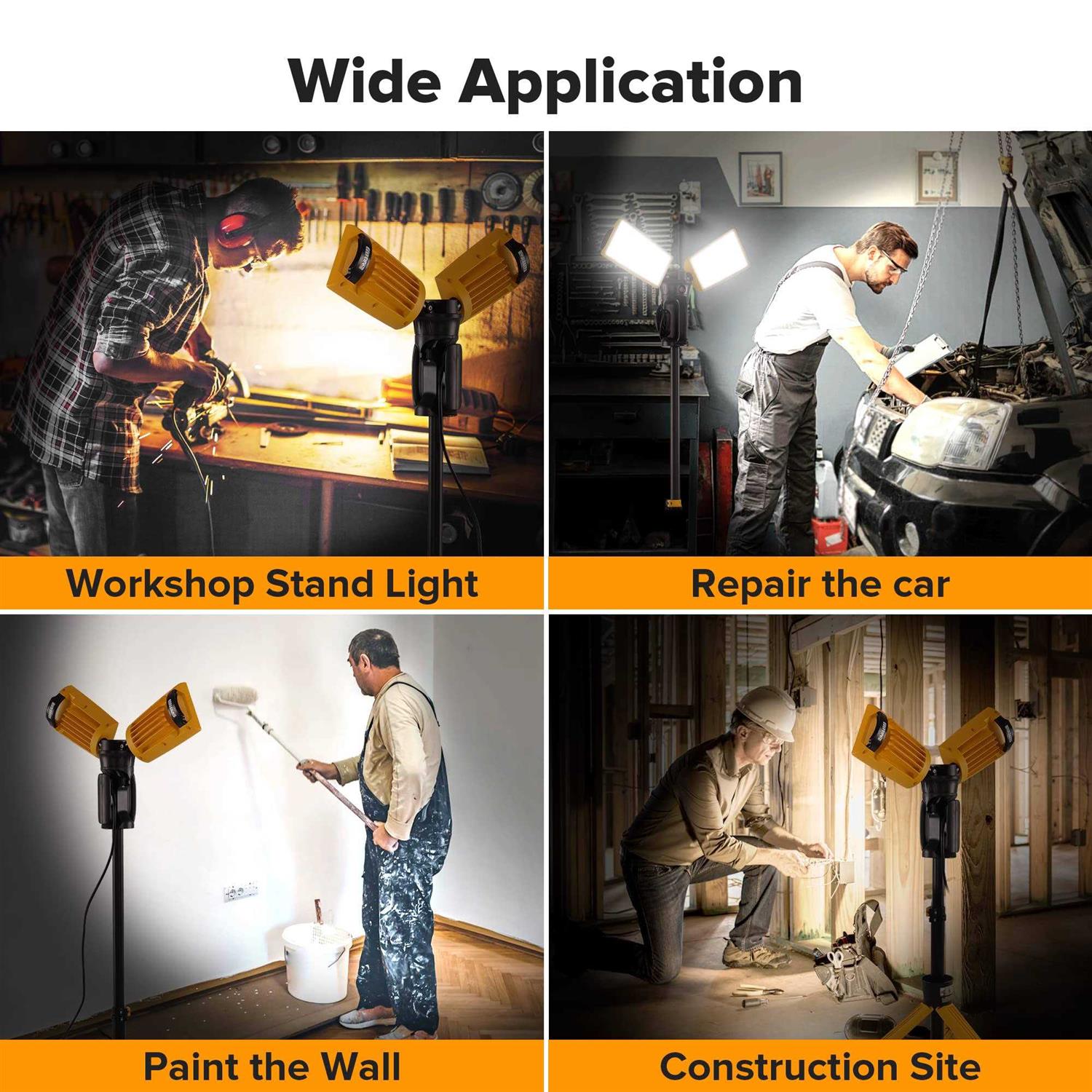 LUTEC LED 9000 Lumens Work Light with Tripod - Cheap Fitting