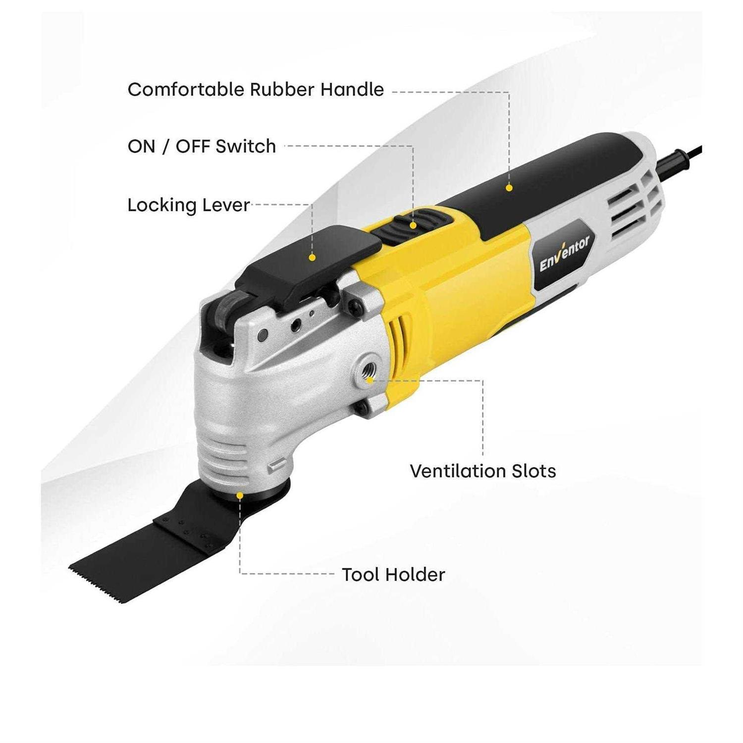 Enventor Yellow/Grey Oscillating Multitool Saw Tool - Cheap Fitting