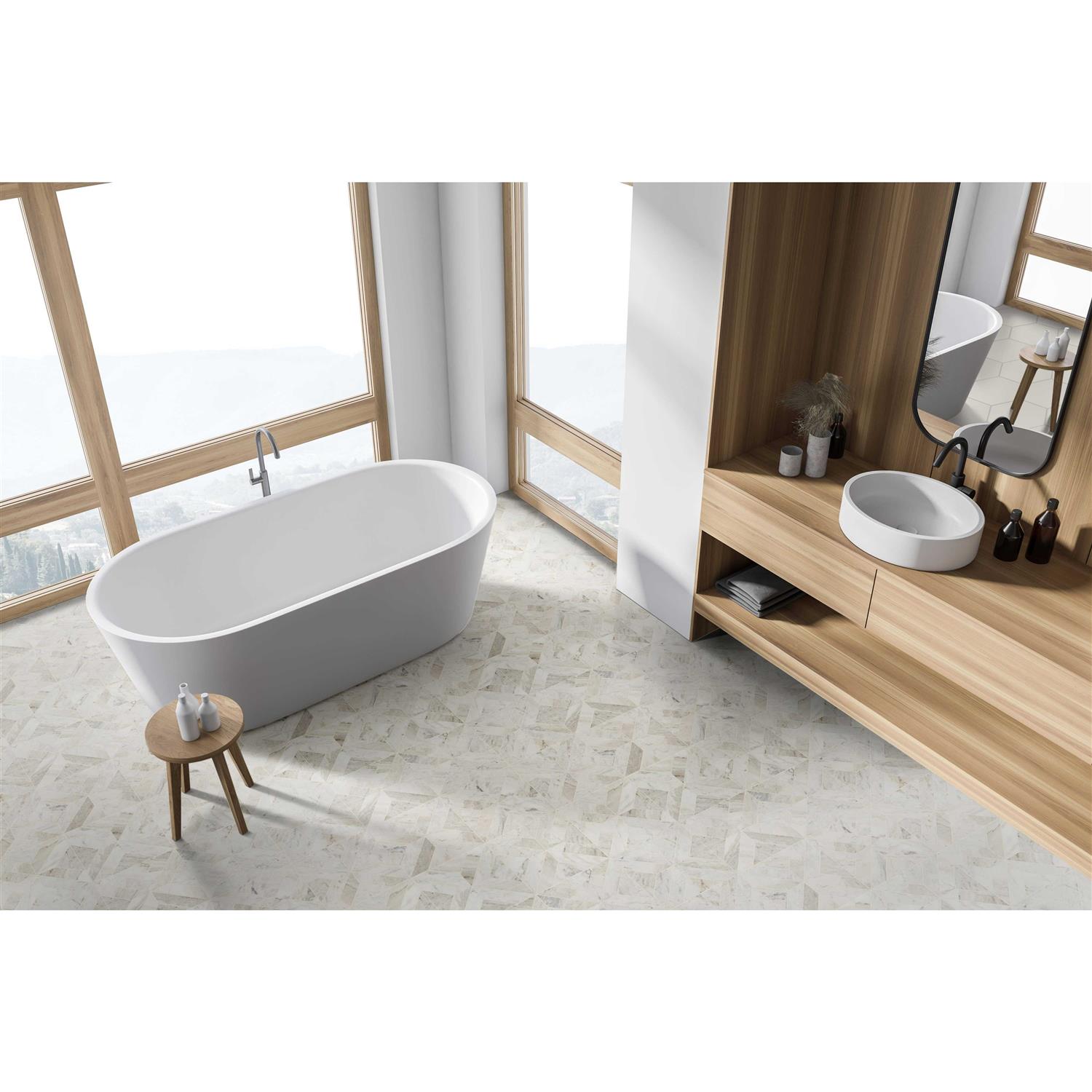 MSI Arabescato Venato White 12 in. x 12 in. x 10mm Honed Mosaic Marble Floor and Wall Tile - Cheap Fitting