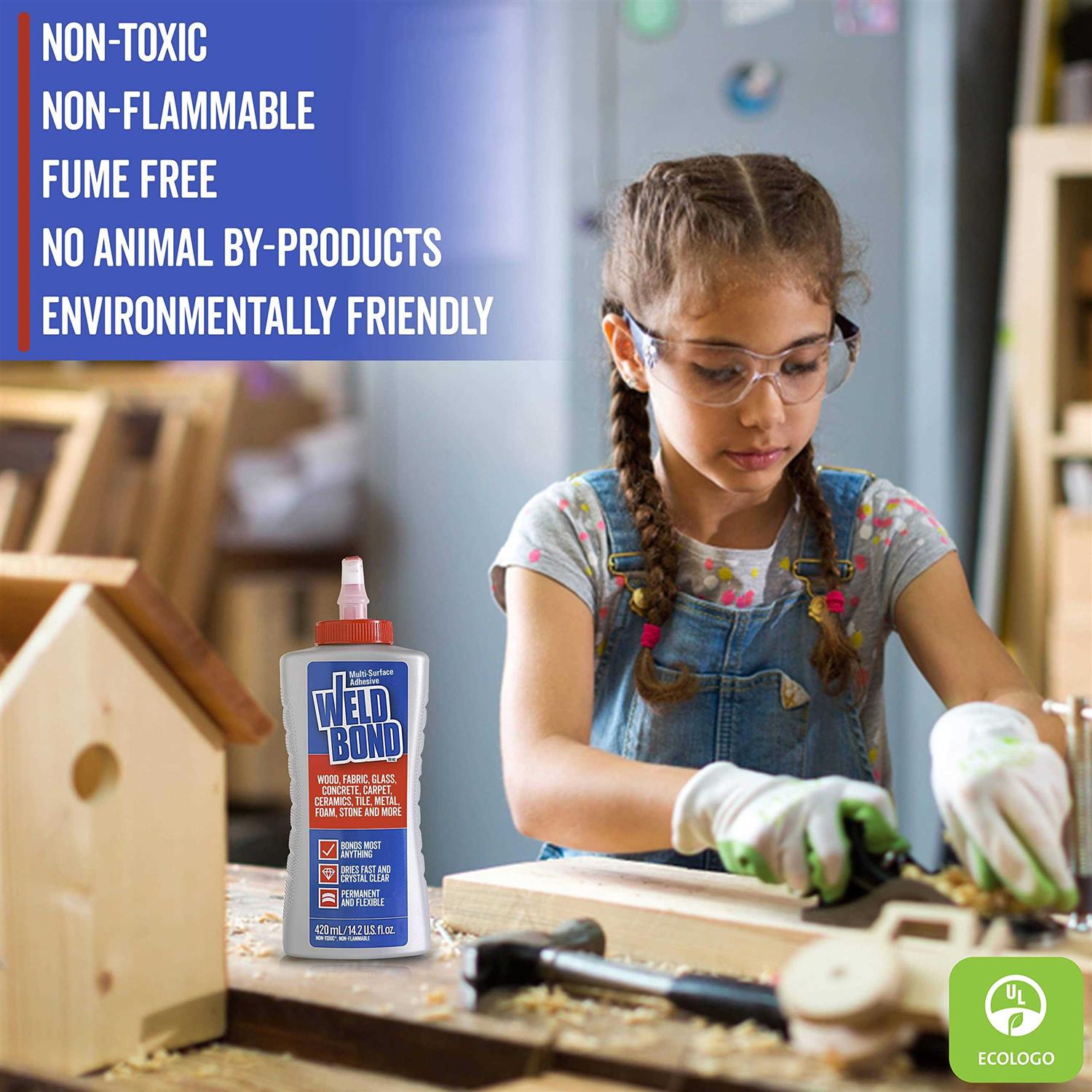 Weldbond Non-Toxic Multi-Surface Glue That Bonds Most Anything! Use as Wood Glue or for Glass Mosaic Ceramic Pottery Craft Tile Porcelaine Stone - Cheap Fitting