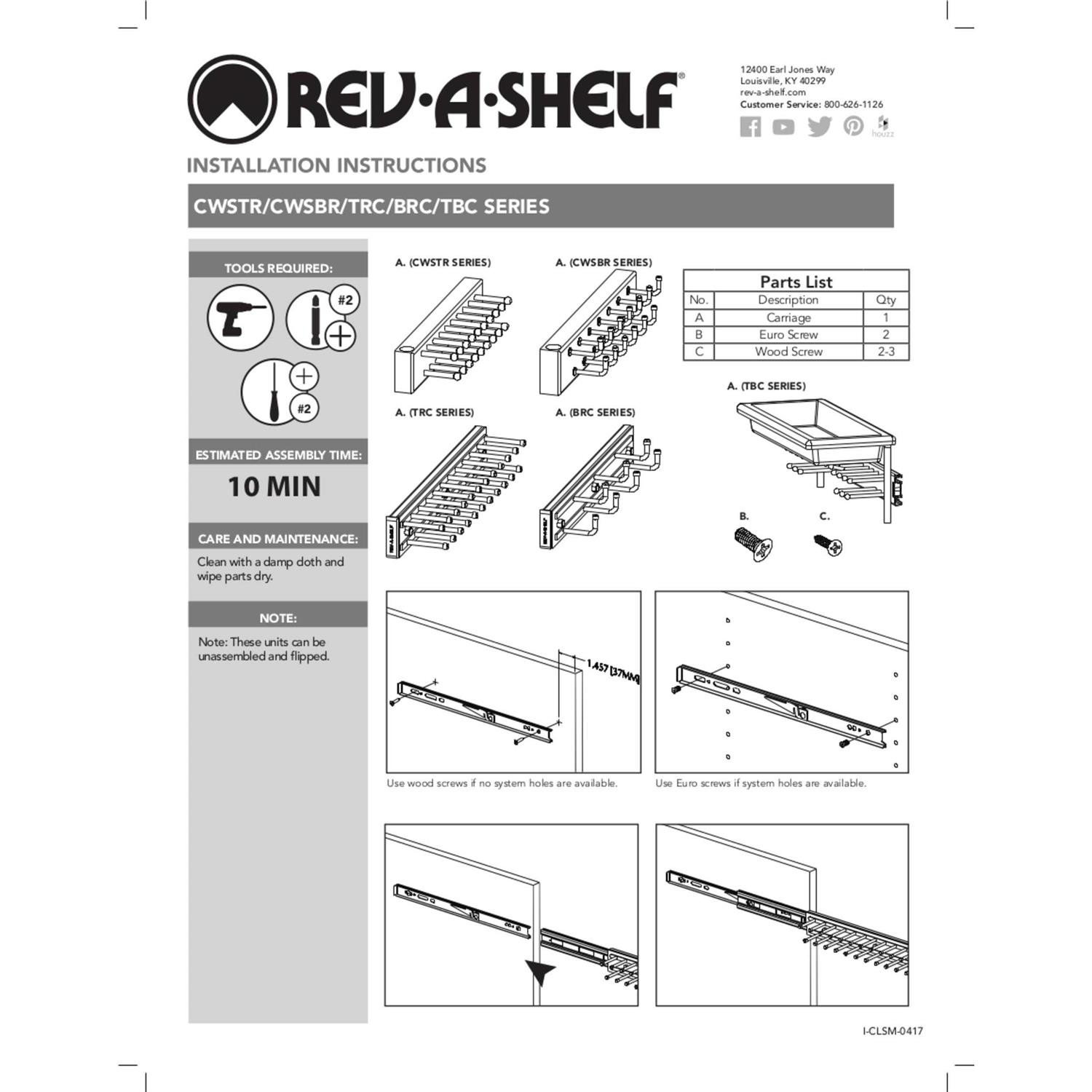 Rev-A-Shelf Belt Rack - Cheap Fitting