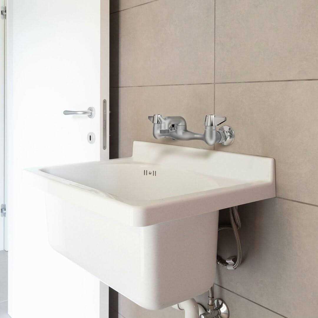 Central Brass 0051-URC Two Handle Wall-Mount Service Sink Faucet - Cheap Fitting