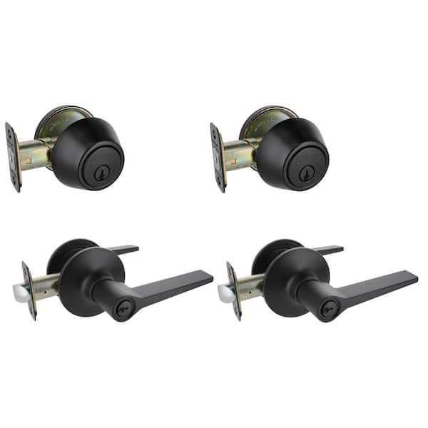 Defiant Freedom Matte Black Single Cylinder Keyed Entry Project Pack - Cheap Fitting