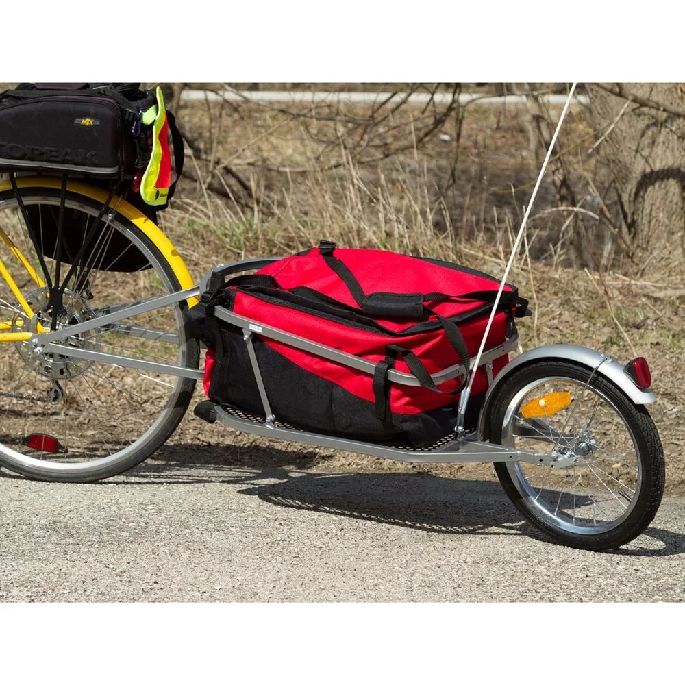 Elevate Outdoor BCT-8002 Single Wheel Pull-Behind Bicycle Cargo Trailer with Cargo Bag - Cheap Fitting