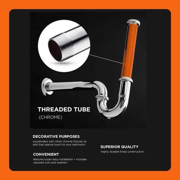 The Plumber’s Choice 1-1/4 in. x 12 in. Brass Threaded Tube for Tubular Drain Applications - Cheap Fitting