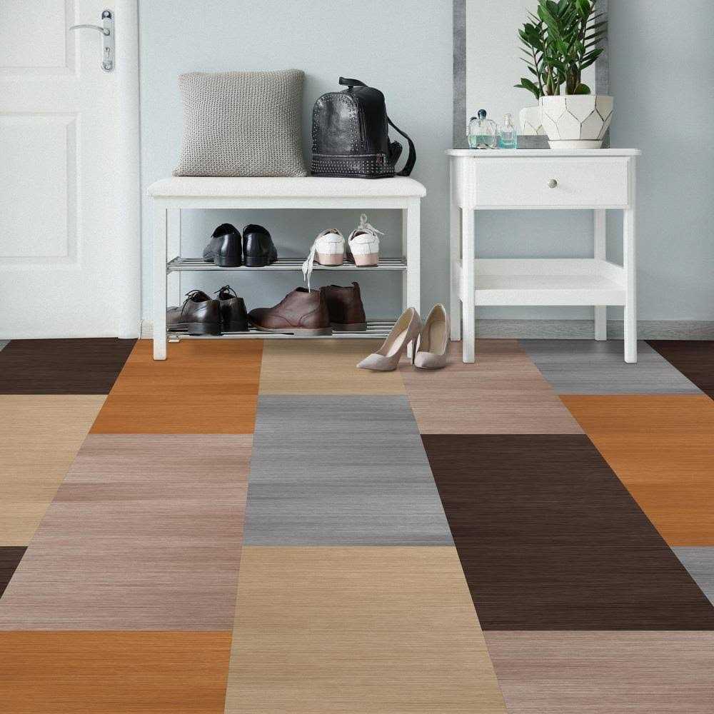 Perfection Floor Tile Parquet Satin 0.05-mil x 20-in W x 20-in L Water Resistant Interlocking Luxury Vinyl Tile Flooring - Cheap Fitting