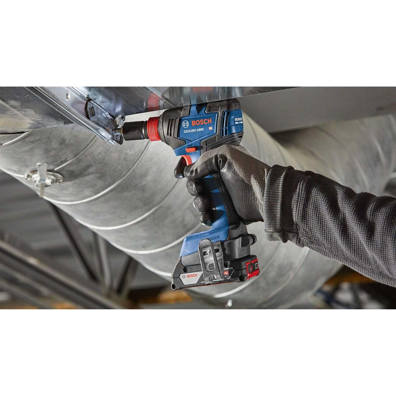 Bosch 18V EC Brushless Two-in-One Bit and Socket Impact Driver Kit GDX18V-1800B12 - Cheap Fitting