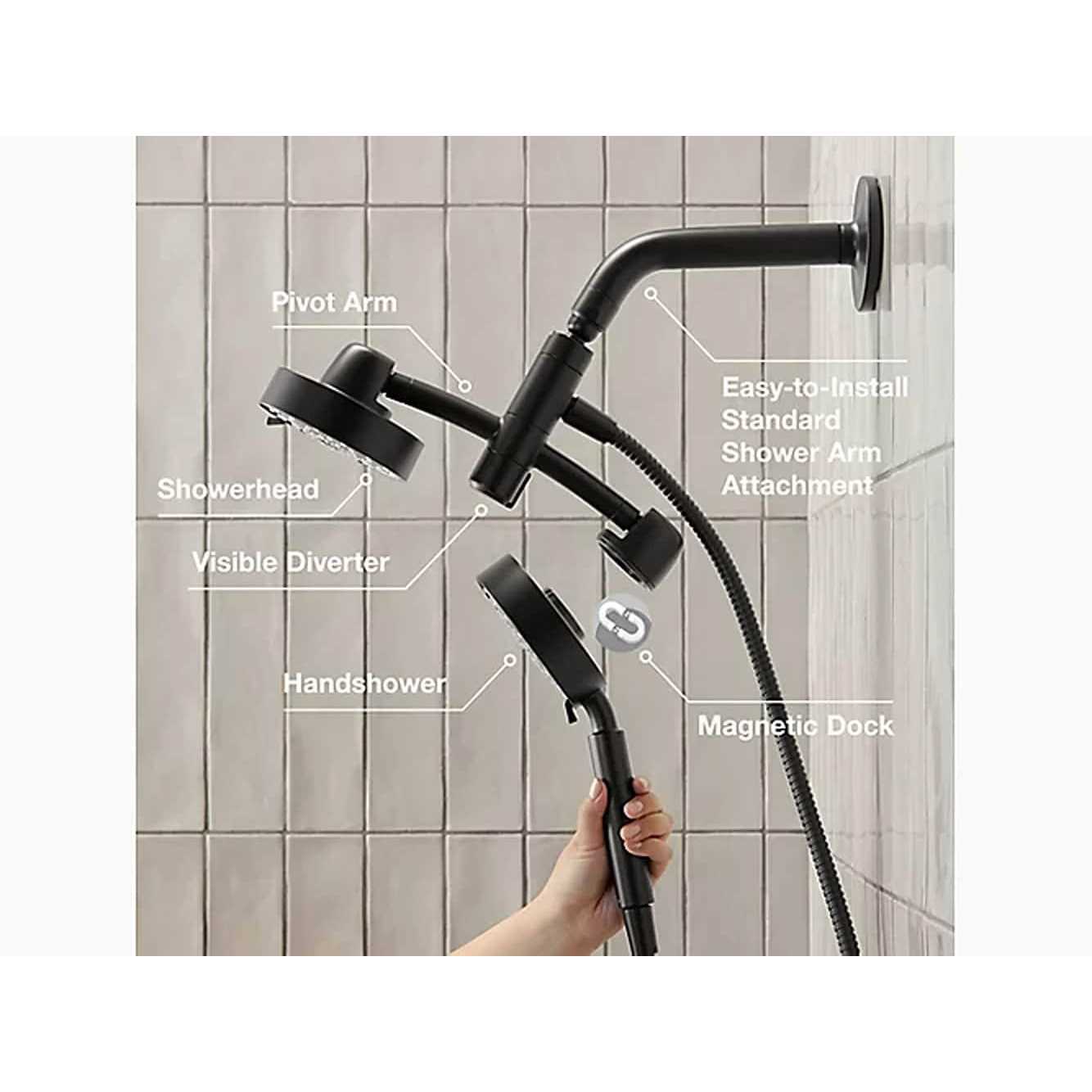 KOHLER Purist 2-in-1 multifunction 1.75 gpm Shower Combo kit K-23219 - Cheap Fitting