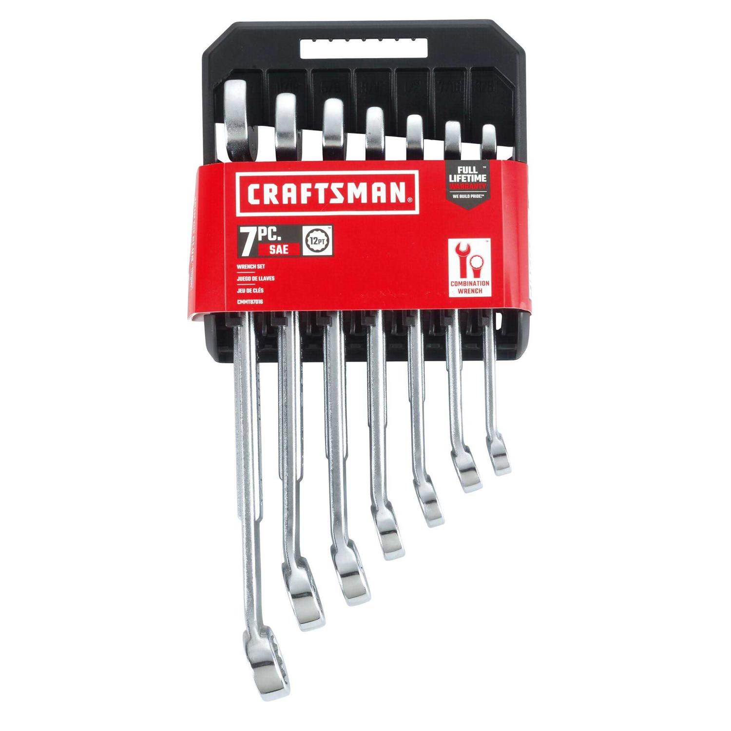 Craftsman SAE Combination Wrench Set 7 pc - Cheap Fitting