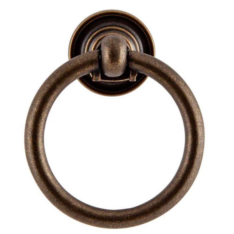 Sumner Street Home Hardware Furniture Hardware 1-1/8-in Antique Brass Round Traditional Cabinet Knob RL021842 - Cheap Fitting